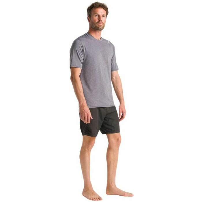 2024 C- Skins T-shirt De Surf De Manga Curta NuWave UV Basics Para Homem C-NLYSURFM - Deep Grey Heather